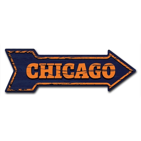 Signmission Chicago 2 Arrow Decal Funny Home Decor 30in Wide D-A-10-999919
